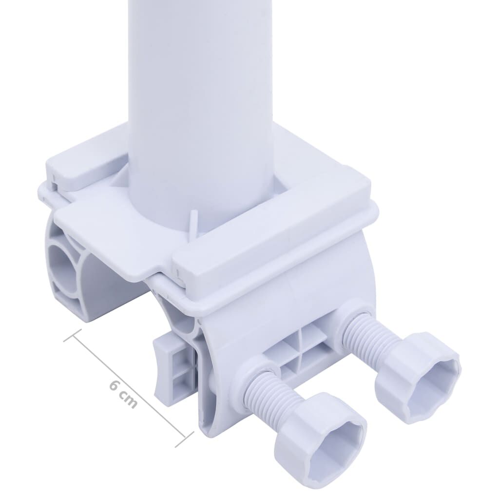 vidaXL Pool Cover Roller White and Black Plastic and Aluminum
