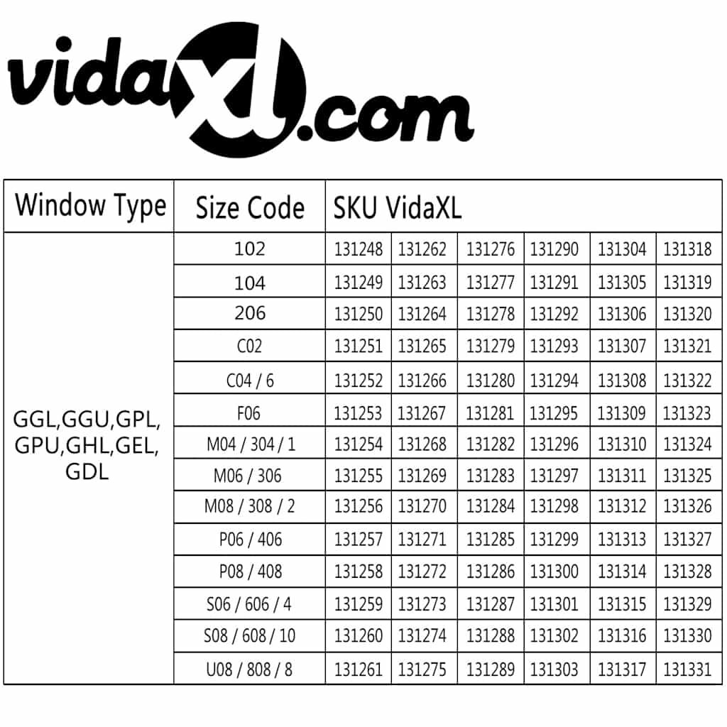 vidaXL Blackout Roller Blinds White M04/304