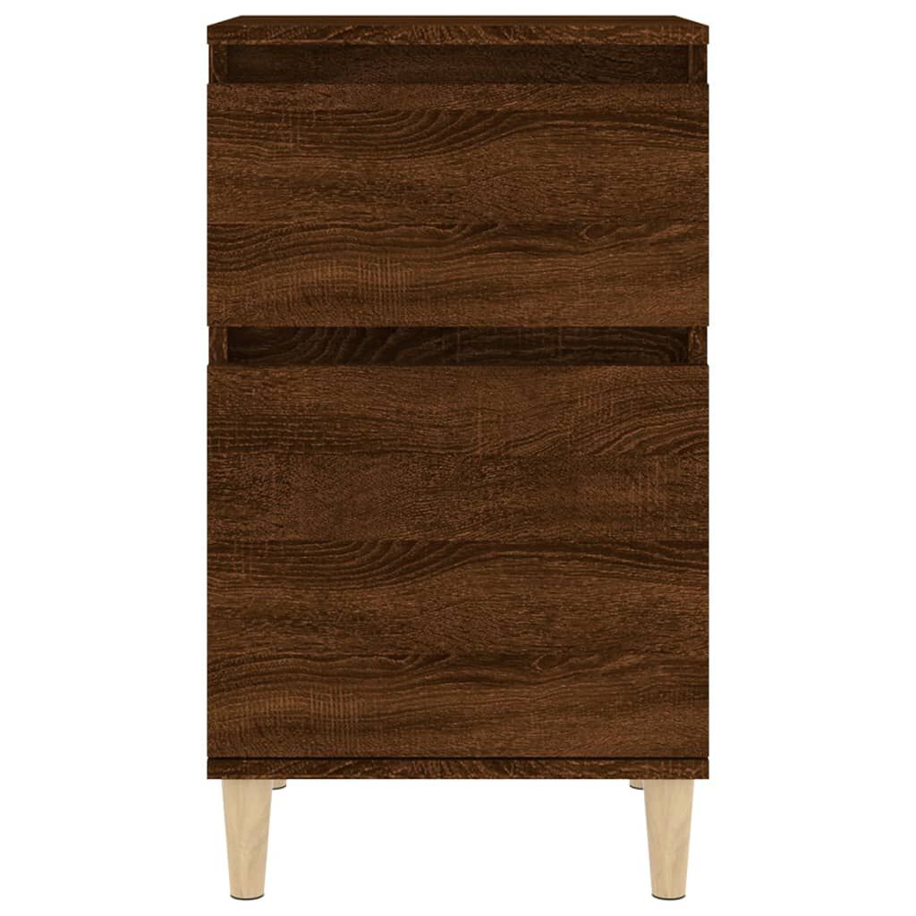 vidaXL Bedside Cabinet Brown oak Engineered wood 15.7 x 13.8 x 27.6 in