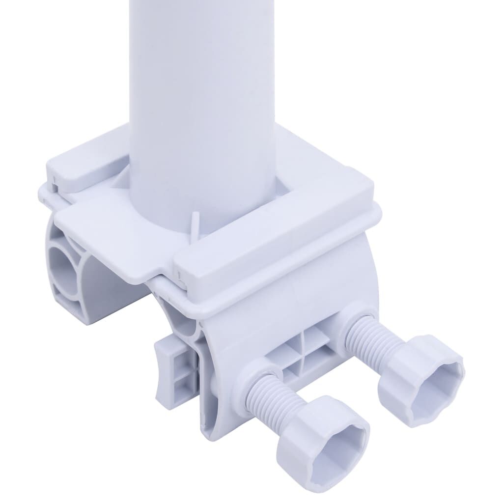 vidaXL Pool Cover Roller White and Black Plastic and Aluminum