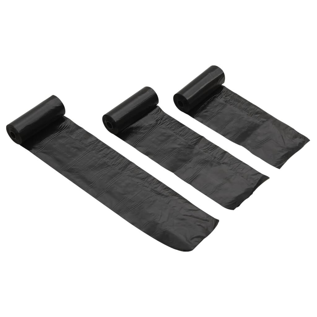 vidaXL Dog Poop Bag Black Polyethylene Large Durable Dog Waste Bag