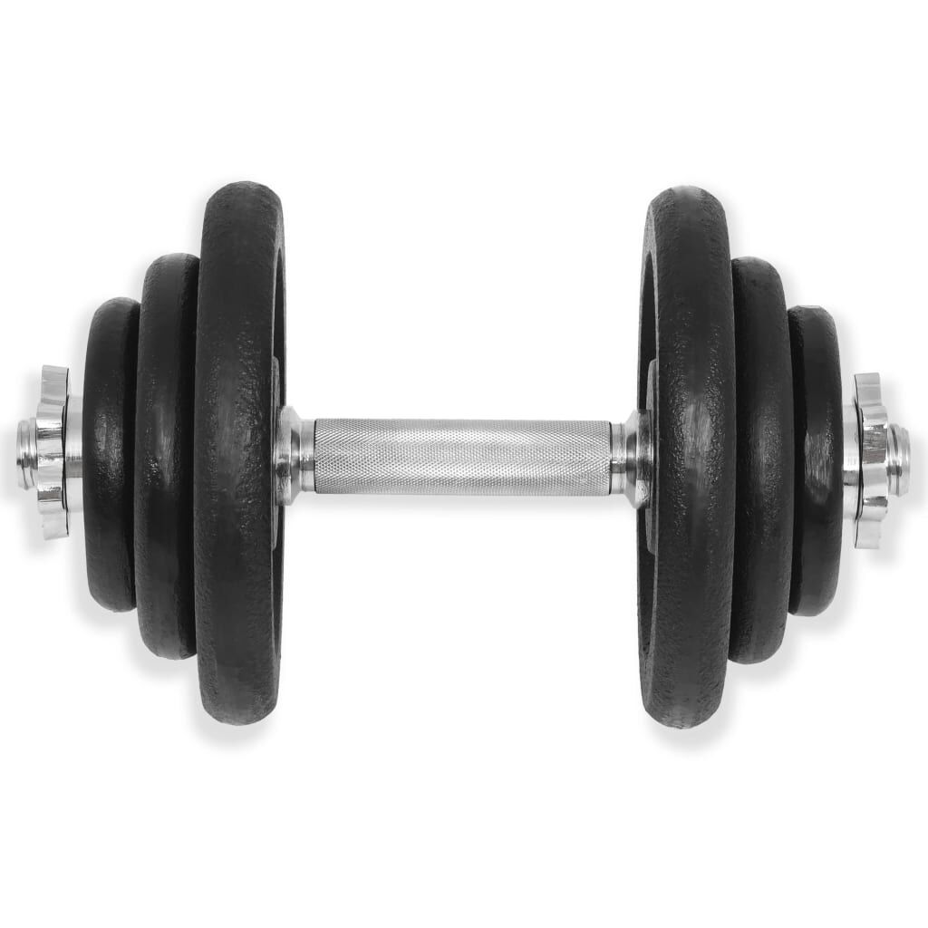 vidaXL 18 Piece Dumbbell Set 88.2 lb Cast Iron