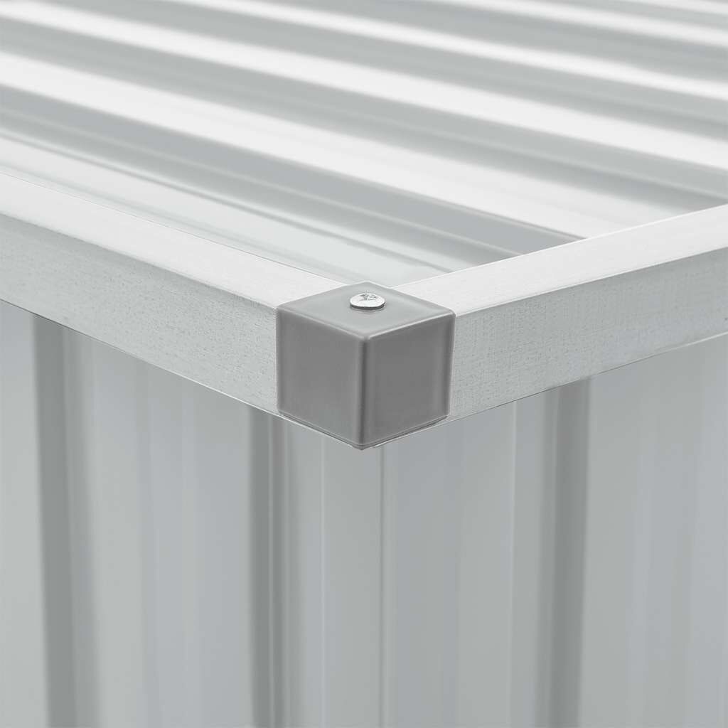 vidaXL Storage Box Gray Galvanized Steel 42.9 in x 26.4 in x 25.6 in