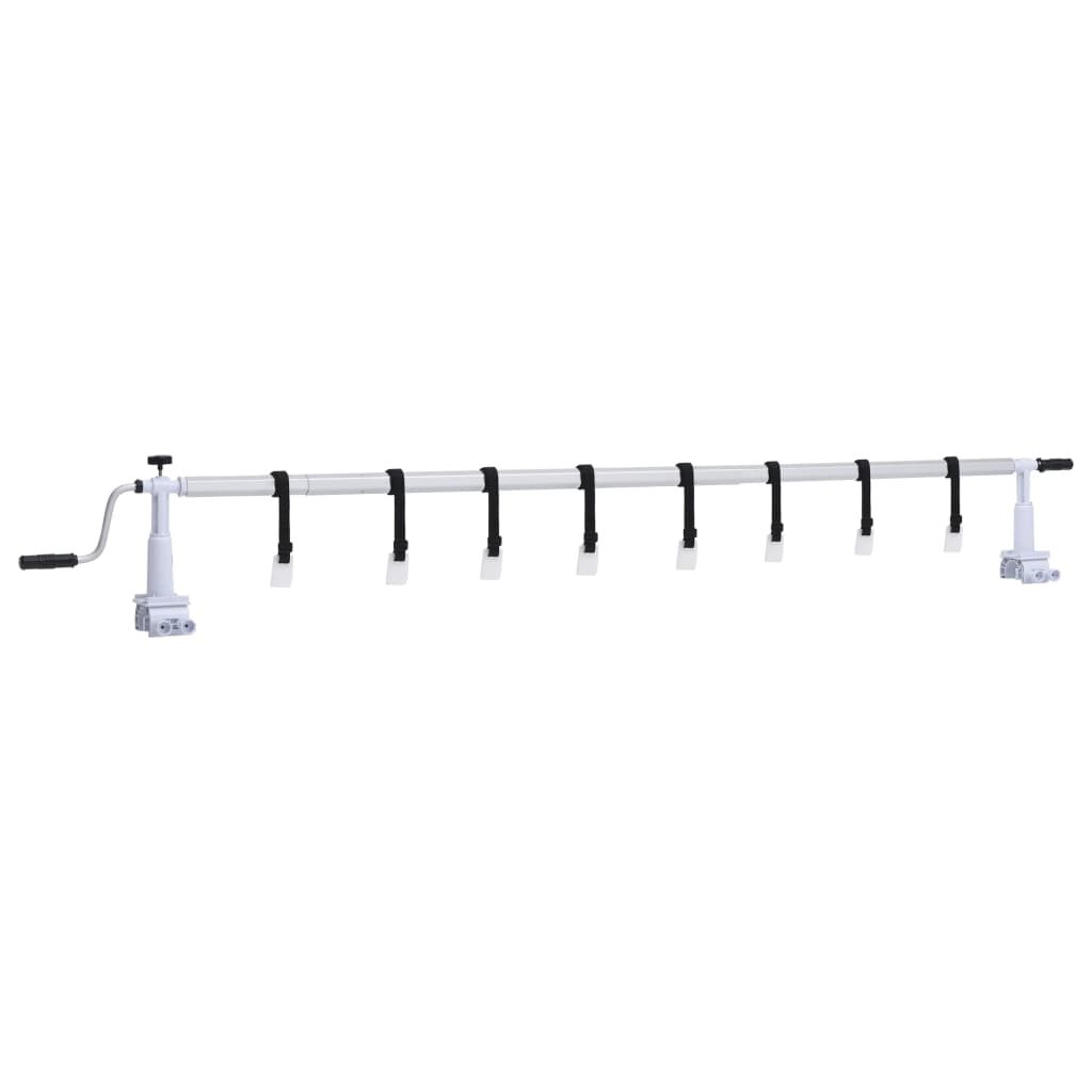 vidaXL Pool Cover Roller White and Black Plastic and Aluminum