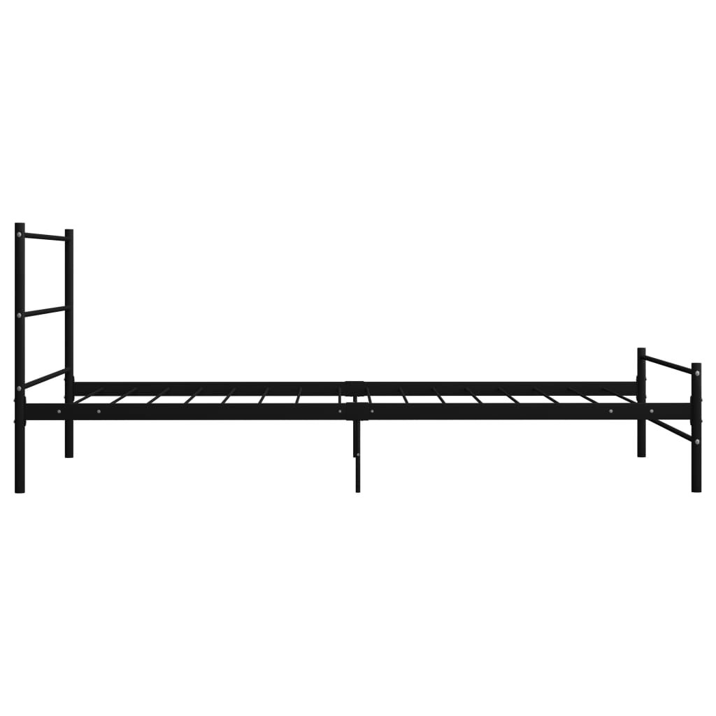 vidaXL Bed Frame Black Metal Twin Durable Bed Frame Rectangular