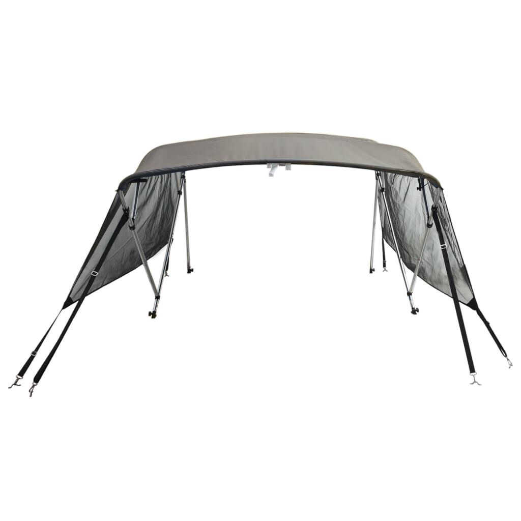 vidaXL 4-bow Bimini Top with Mesh Sidewalls 95.7x(66.9-71.7)x53.9"