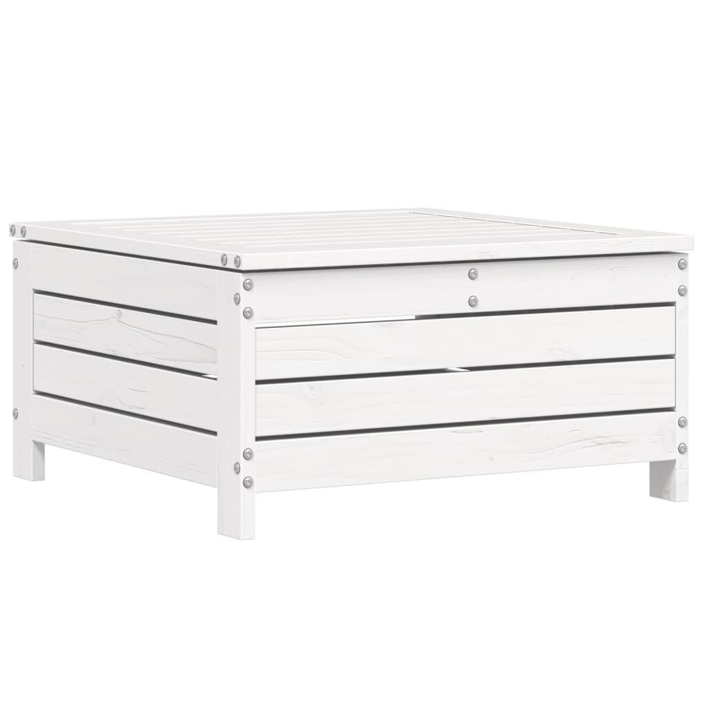 vidaXL Garden Sofa Set White Solid pine wood Large Modular