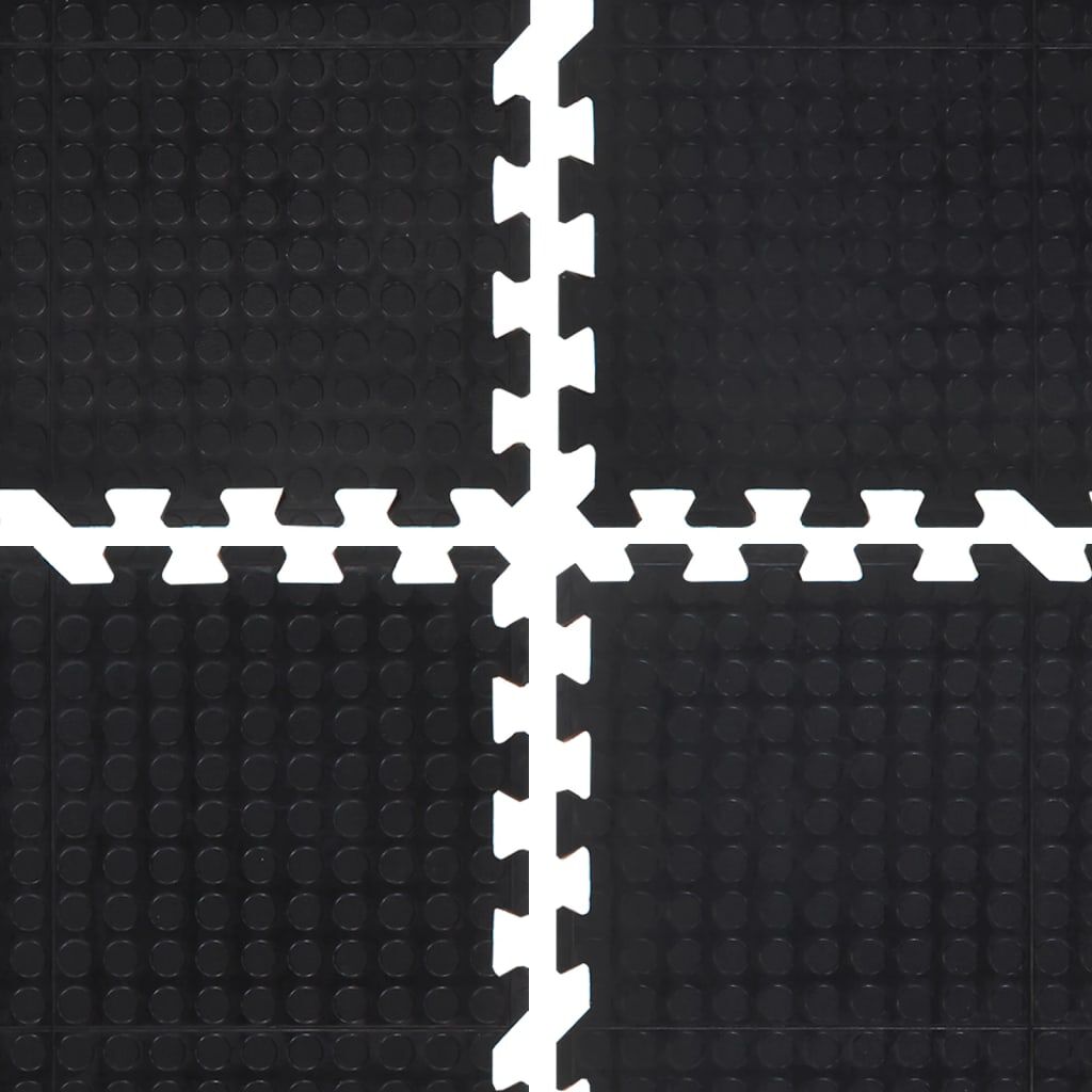 vidaXL Rubber Floor Tile Black 0.47" 35.4"x47.2"