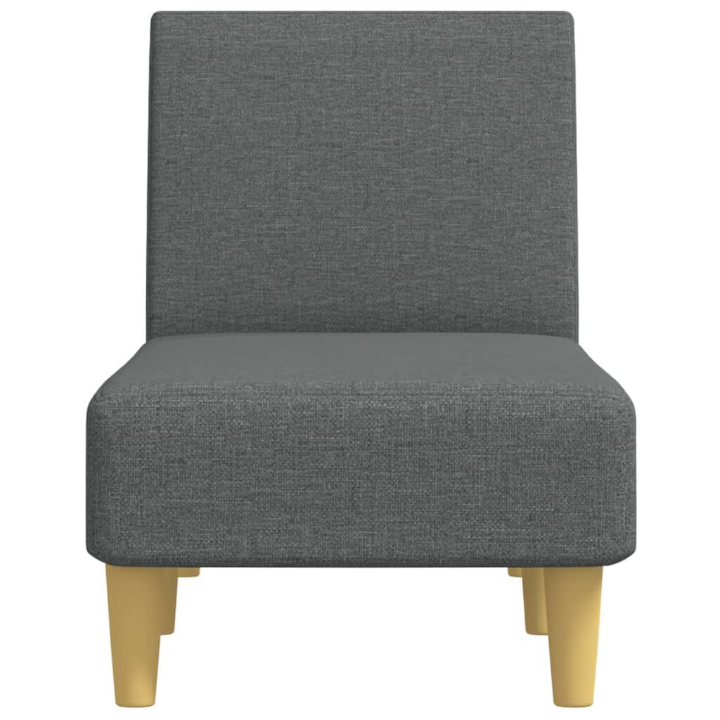 vidaXL Chaise Lounge Dark grey Polyester, Plywood, Foam Medium