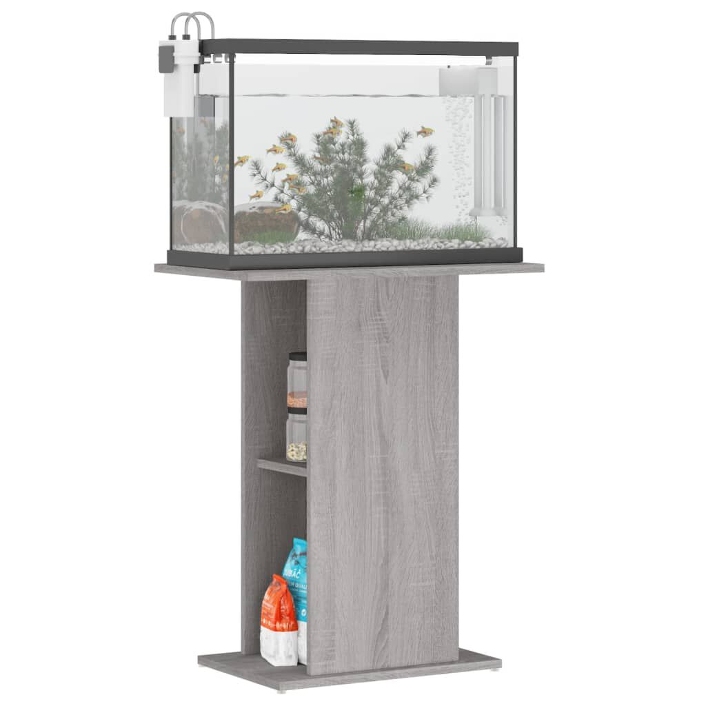 vidaXL Aquarium Stand Grey sonoma Engineered wood