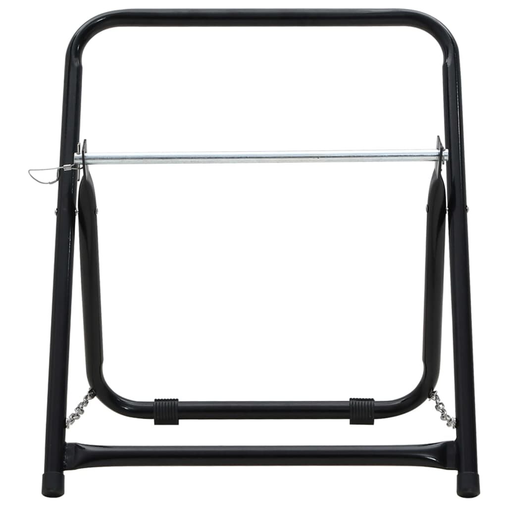 vidaXL Hose Reel Cart 18.9 " 99.2 lb Black Powder-coated Steel