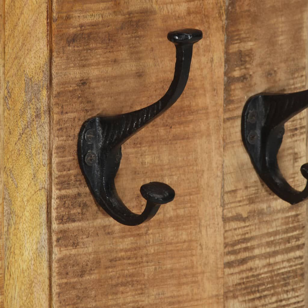 vidaXL Coat Rack Set of 2 Brown Solid mango wood Medium