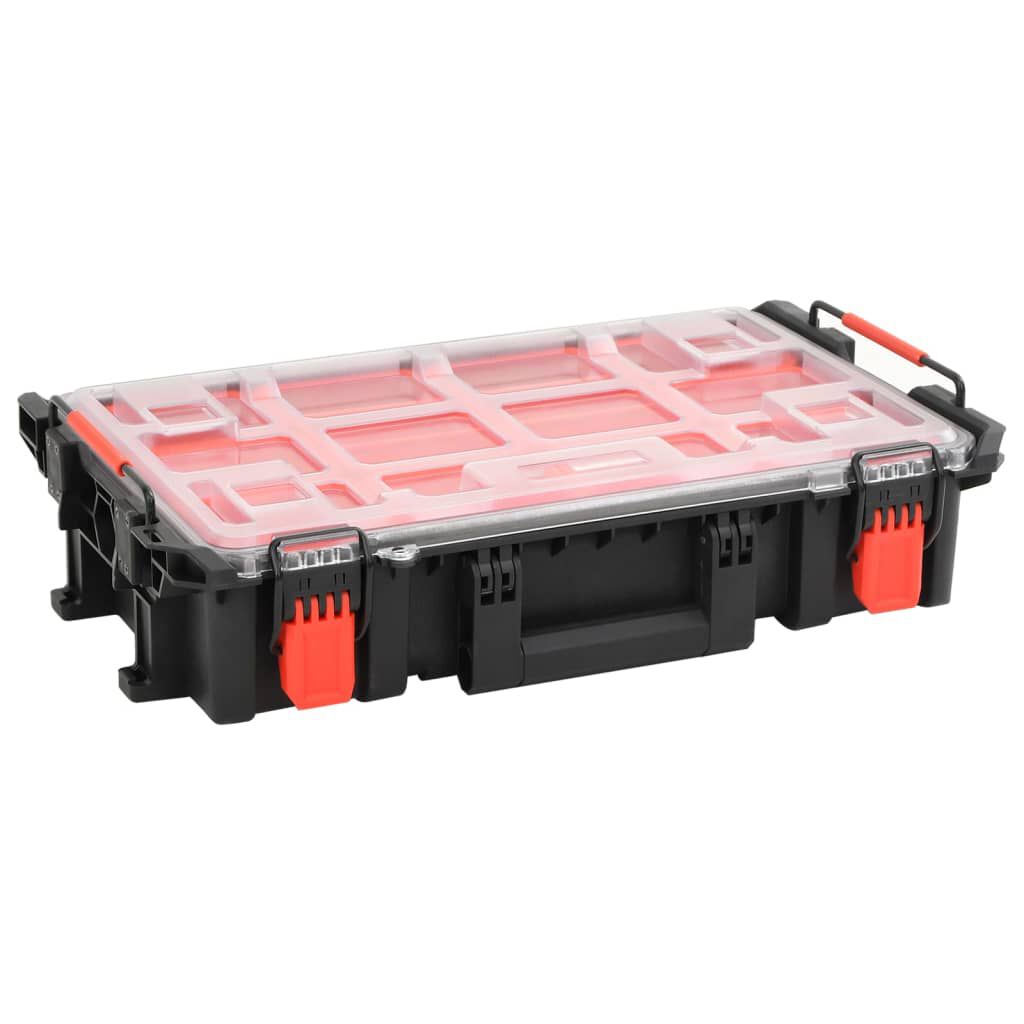 vidaXL Portable Flight Case Black 21.9"x13.6"x5.3" PP