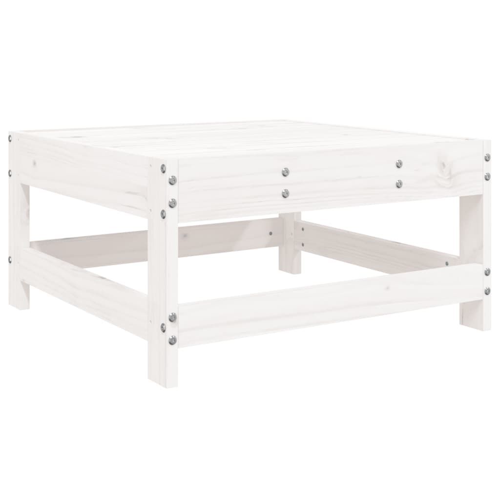 vidaXL Garden Sofa Set White Solid pine wood Large Modular