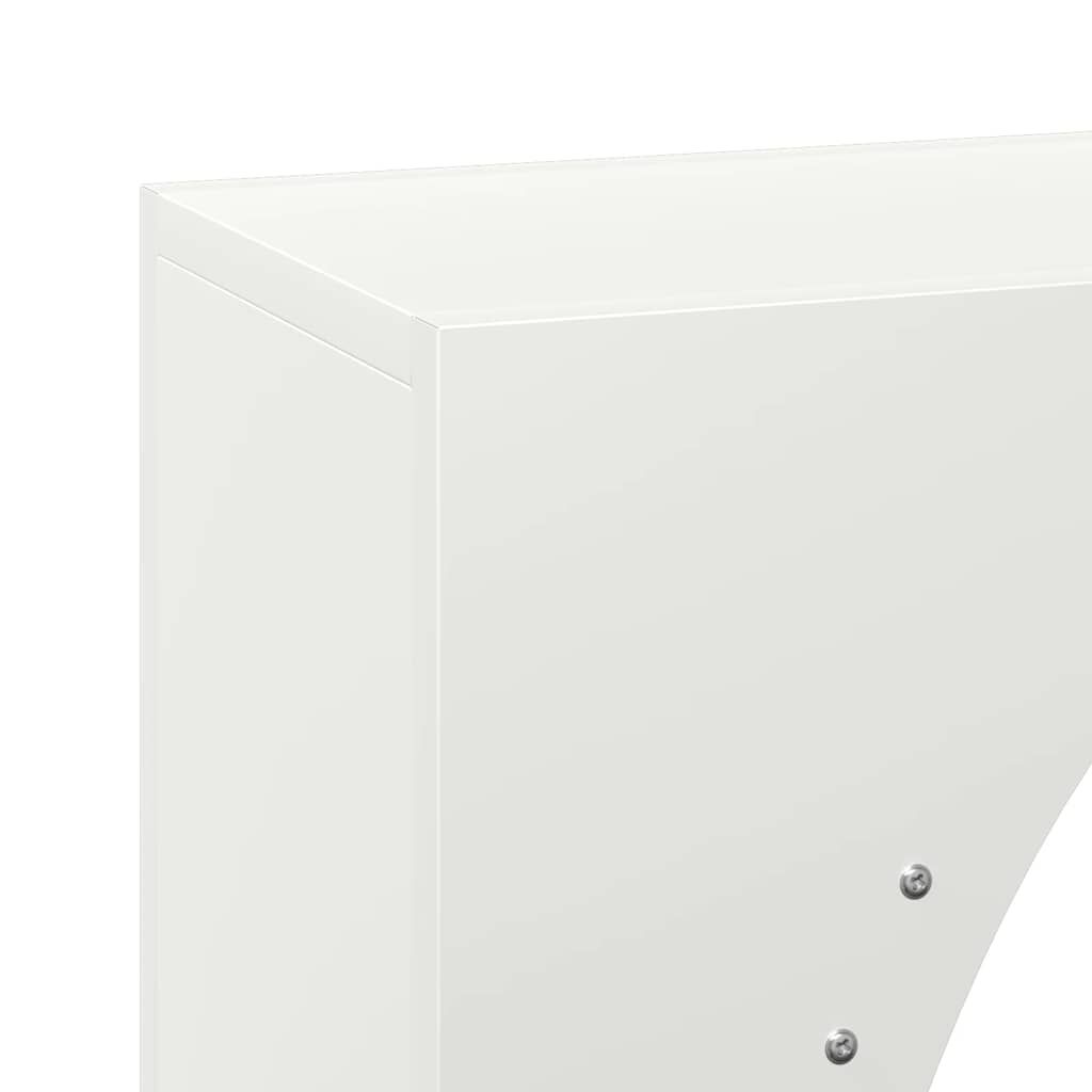 vidaXL Firewood Rack White 19.7x9.1x39.4" Cold-rolled steel