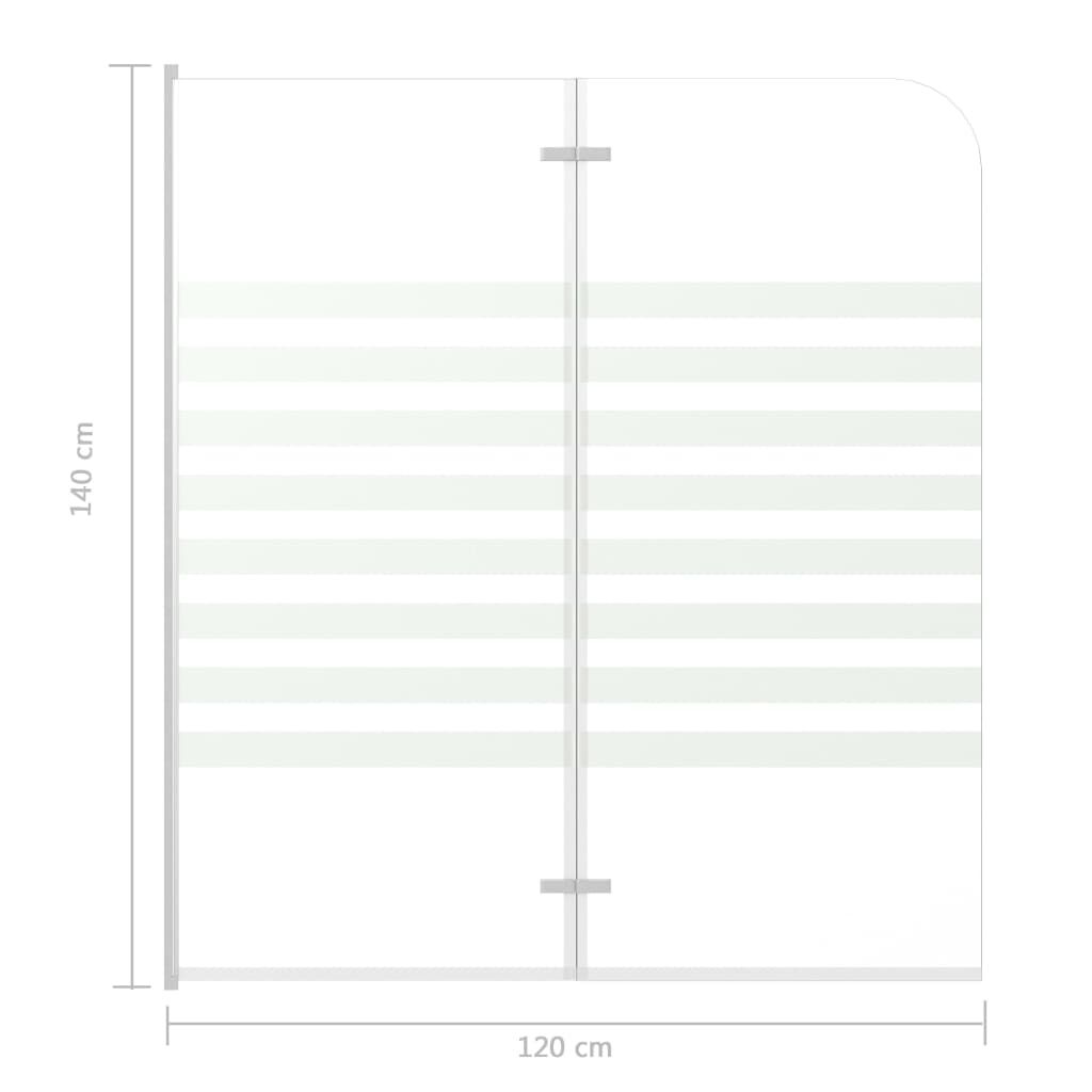 vidaXL Bath Enclosure 47.2x55.1" Tempered Glass Stripe