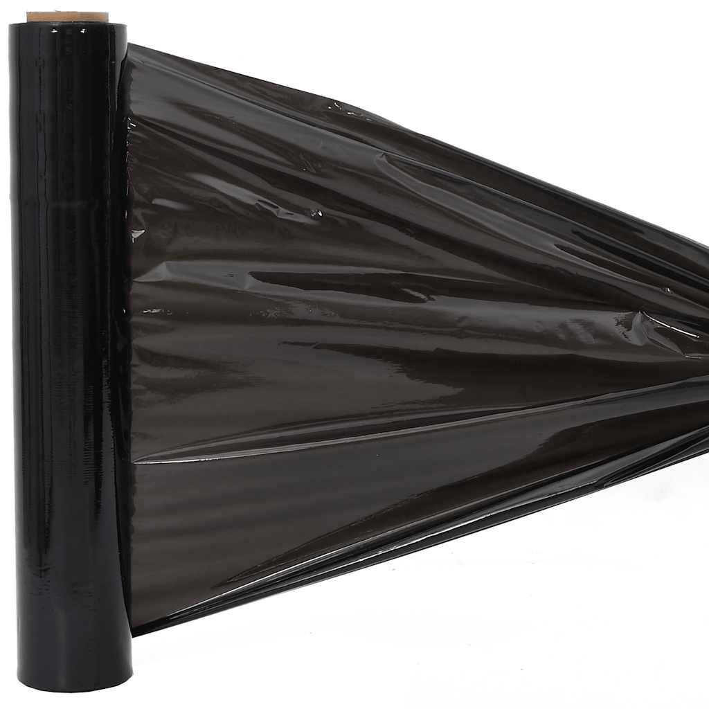 vidaXL Stretch Film 2 pcs Black 17 μm 19.7 " x 492.1 '
