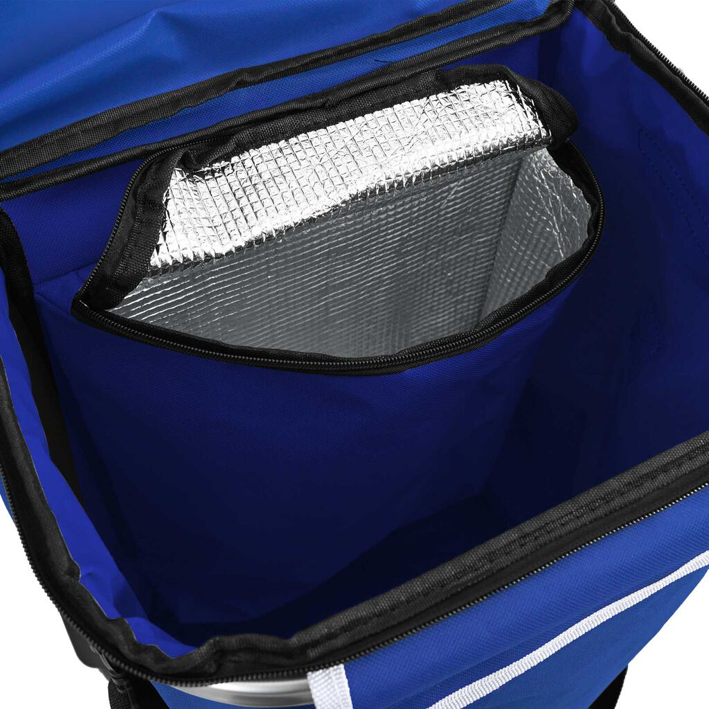 vidaXL Shopping Trolley with Wheels and Adjustable Handle Blue 40 L