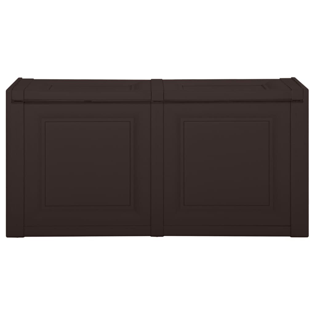 vidaXL Cushion Box Brown Polypropylene Large Cushion Box Rectangular