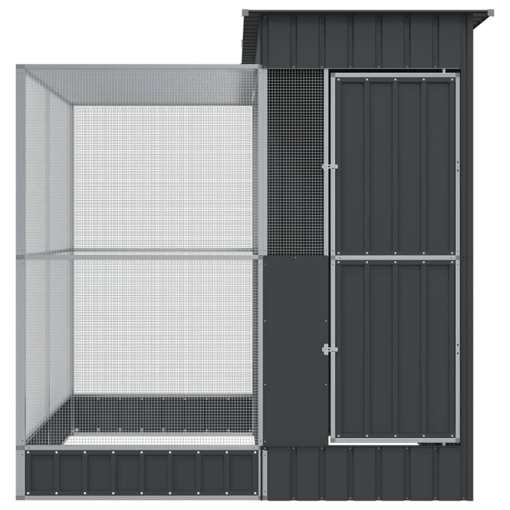 vidaXL Aviary Silver Galvanized steel Large Durable Aviary