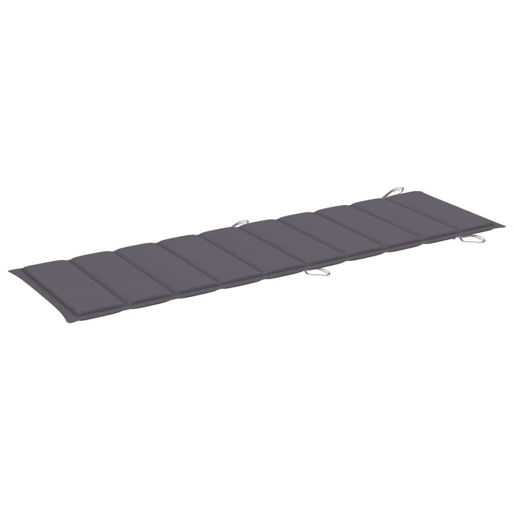 vidaXL Sun Lounger Anthracite Solid Acacia wood with a natural oil finish