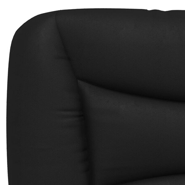 vidaXL Bed Frame Black Faux leather Twin Bed Frame Rectangular